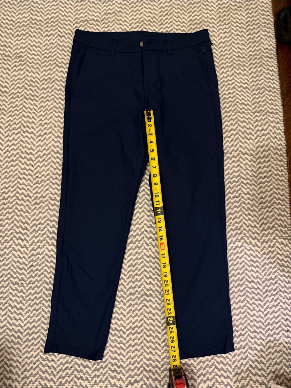 Lululemon Men's Navy Straight-Leg Dress Pants - Classic Comfort
